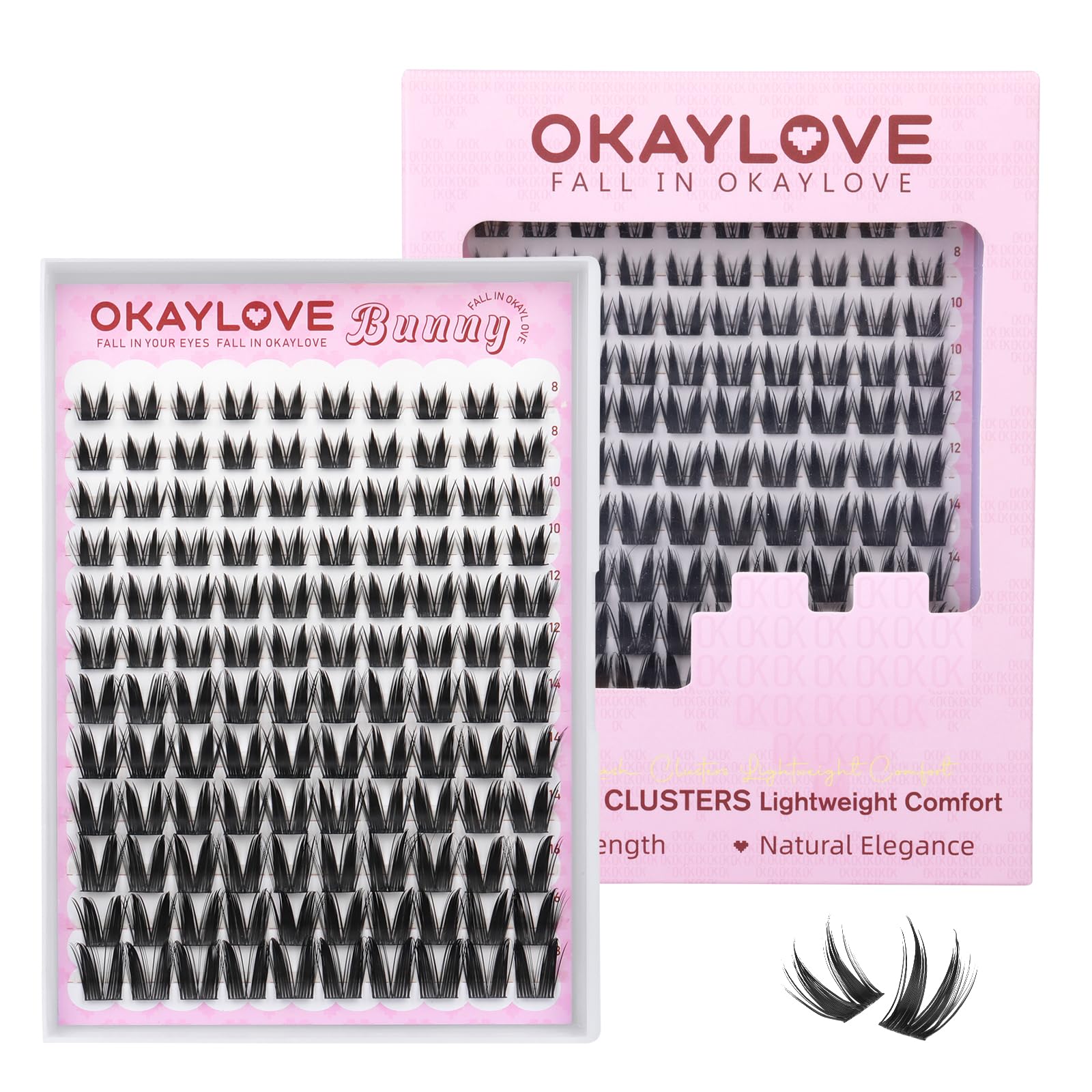 OKAYLOVE Clusters Cils Lapin : regard éveillé et effet manga naturel.