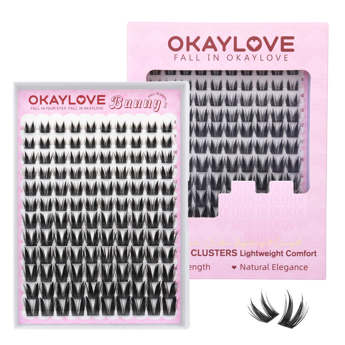 OKAYLOVE Clusters Cils Lapin : regard éveillé et effet manga naturel.