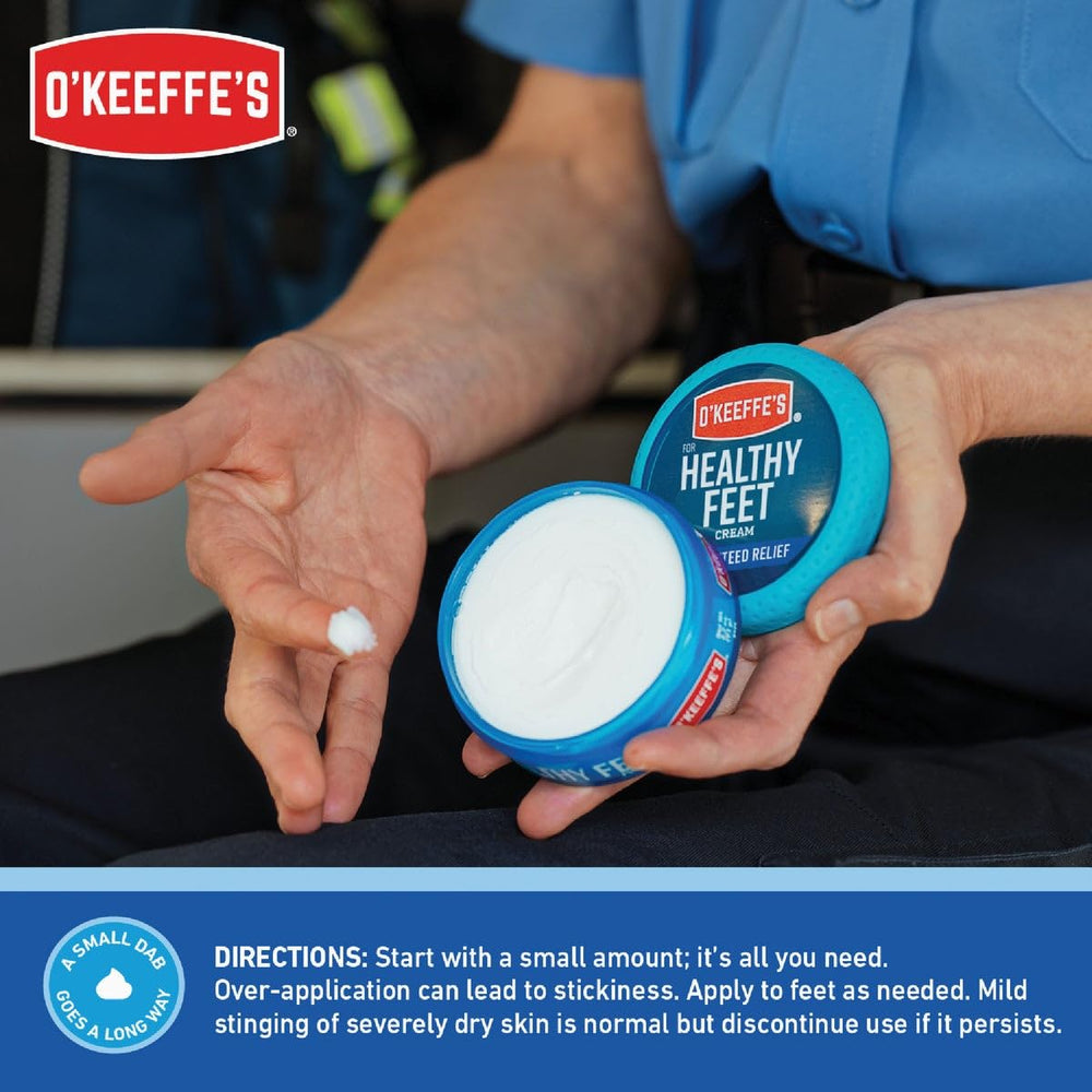 Hydratation profonde pour les pieds avec O'Keeffe's, résultat doux.
