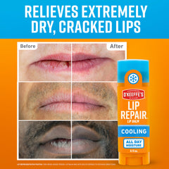 O'Keeffe's Lip Repair stick apaise et hydrate les lèvres dès l'application.