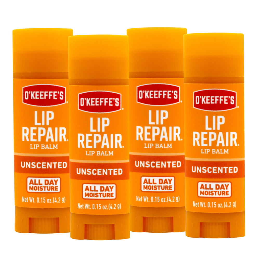 O'Keeffe's Lip Repair Stick pack shot protégeant les lèvres sèches rapidement.