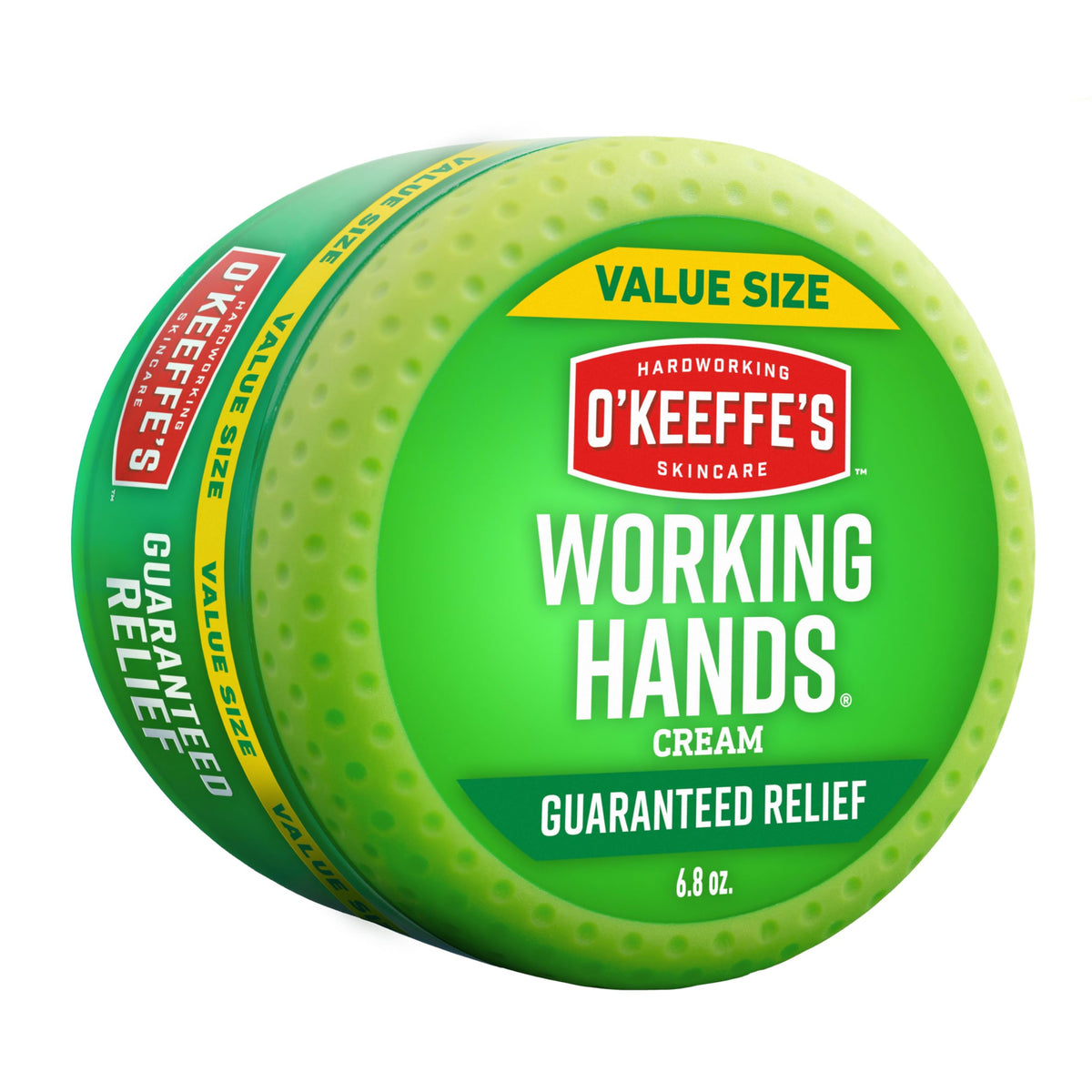 Crème pour les mains O’Keeffe’s pot – texture riche et hydratante.