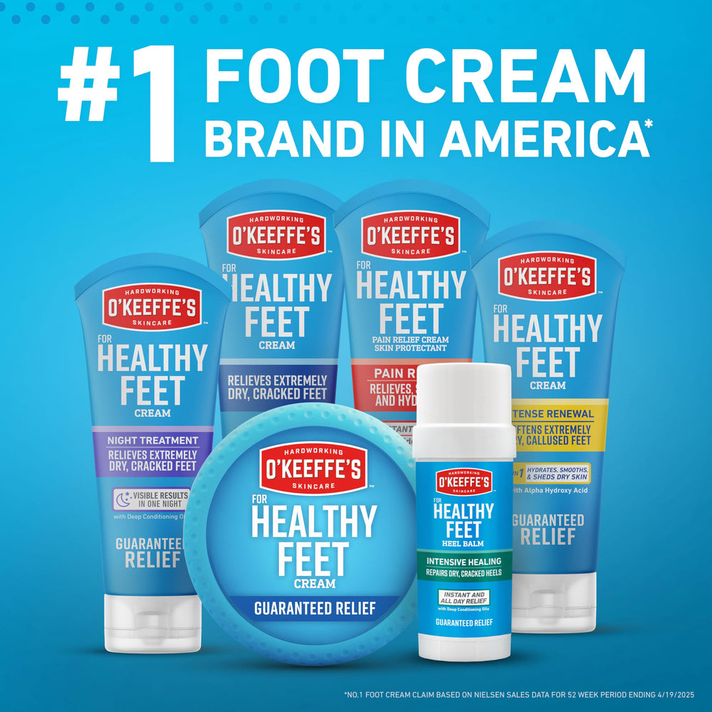 O'Keeffe's Pieds Creme Non Gras – texture légère, sans graisse.