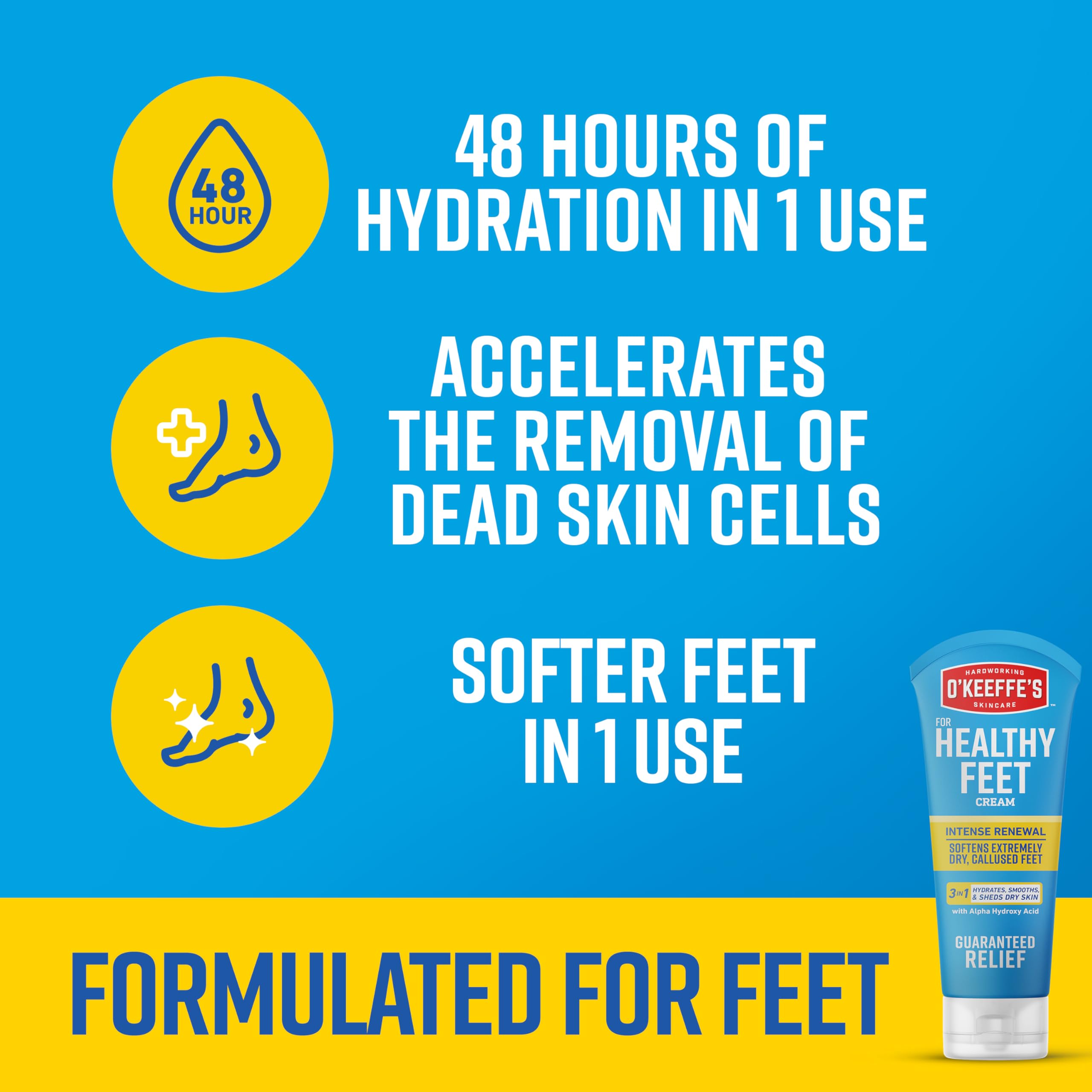O'Keeffe's soin pieds – application nocturne pour lisser les callosités.