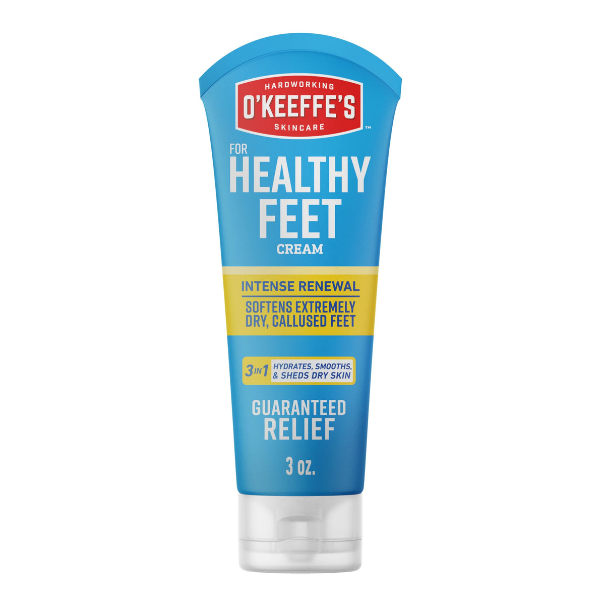 O'Keeffe's Crème rénovatrice intense pour pieds – exfoliation et hydratation rapide.
