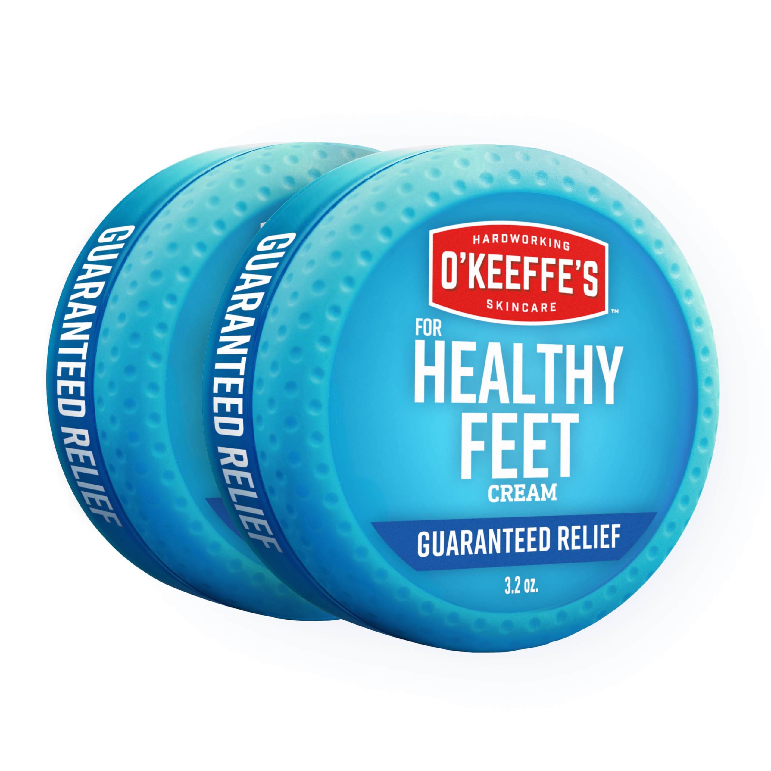 Crème O'Keeffe's pour pieds, pot double, hydratation durable.