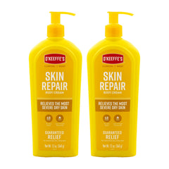 O'Keeffe's Skin Repair Lotion: bouteille blanche et hydratation durable pour peaux très sèches.