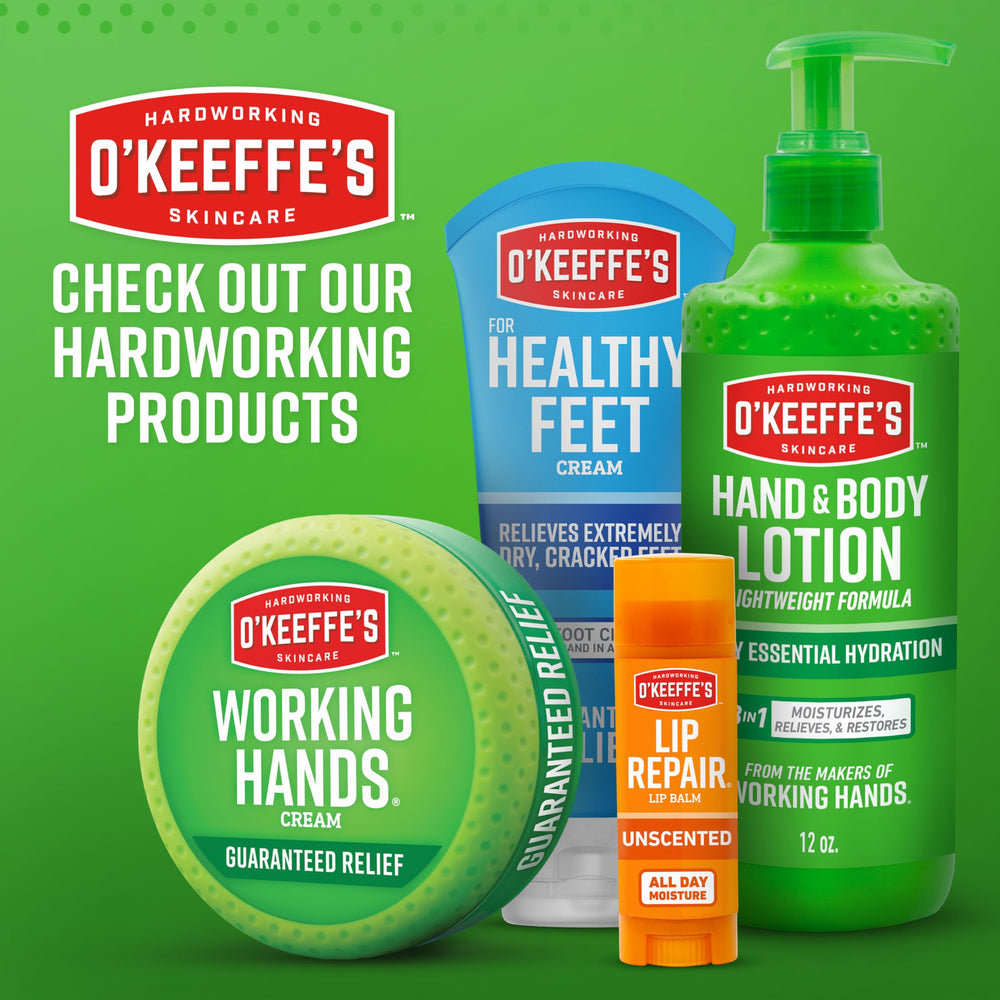 O'Keeffe's Working Hands unscented formula suitable for sensitive skin