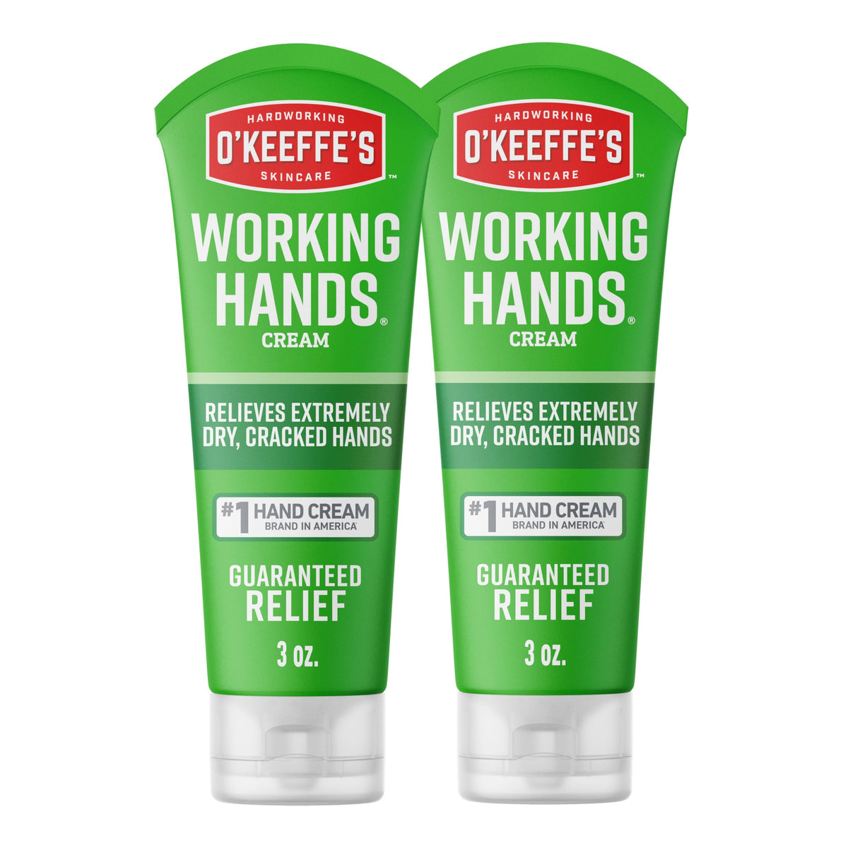 O'Keeffe's Working Hands bottle applying moisture for extreme dryness relief