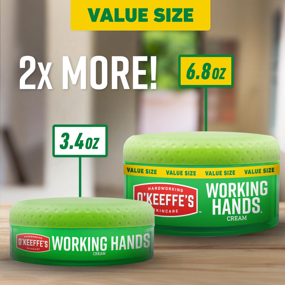 Utilisation matin et soir avec O'Keeffe's Working Hands.