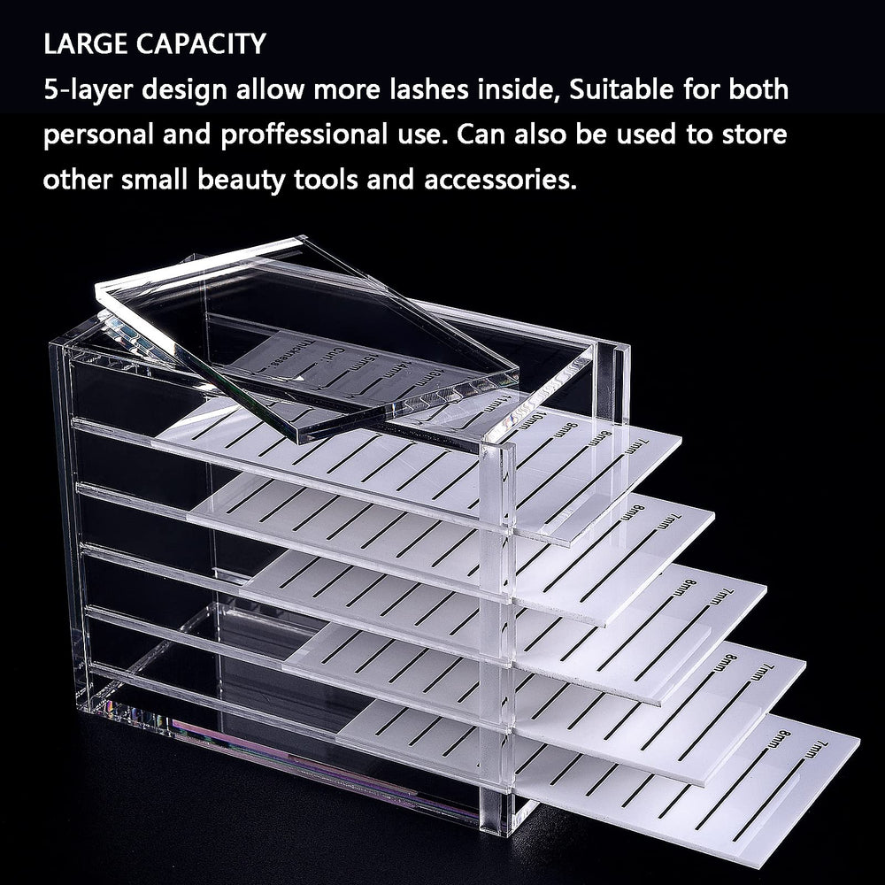 OLACHIKKO etageres lash 5 niveaux en acrylique, protection des extensions.