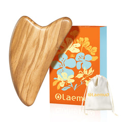 Olaemuo Gua Sha bois d’olive pour le visage, douceur et détente.
