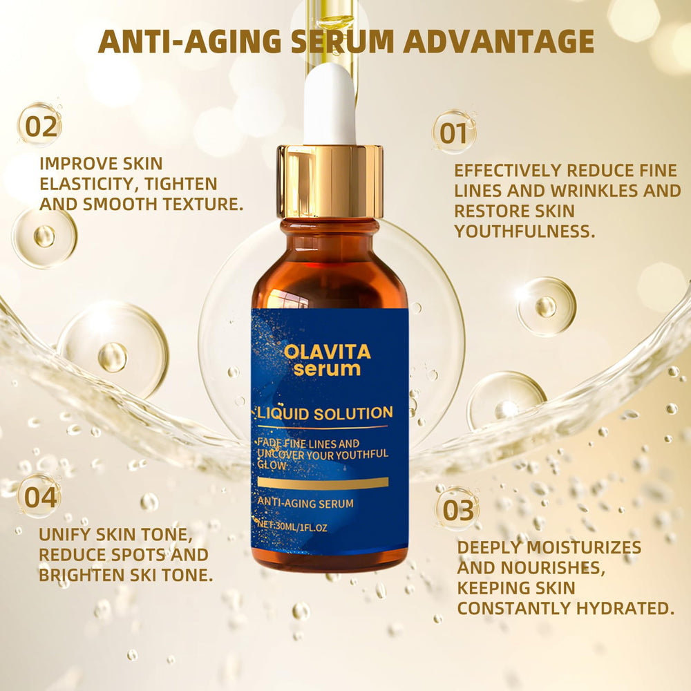 Olavita Serum on nightstand ready for morning or night use.