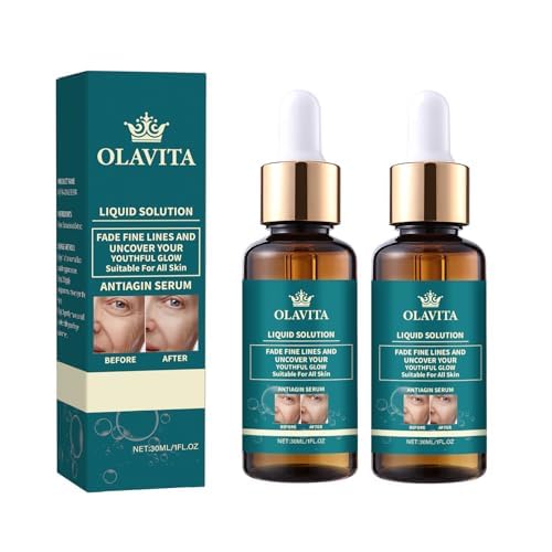OLAVITA Sérum visage : bouteille élégante pour une application précise et fluide.