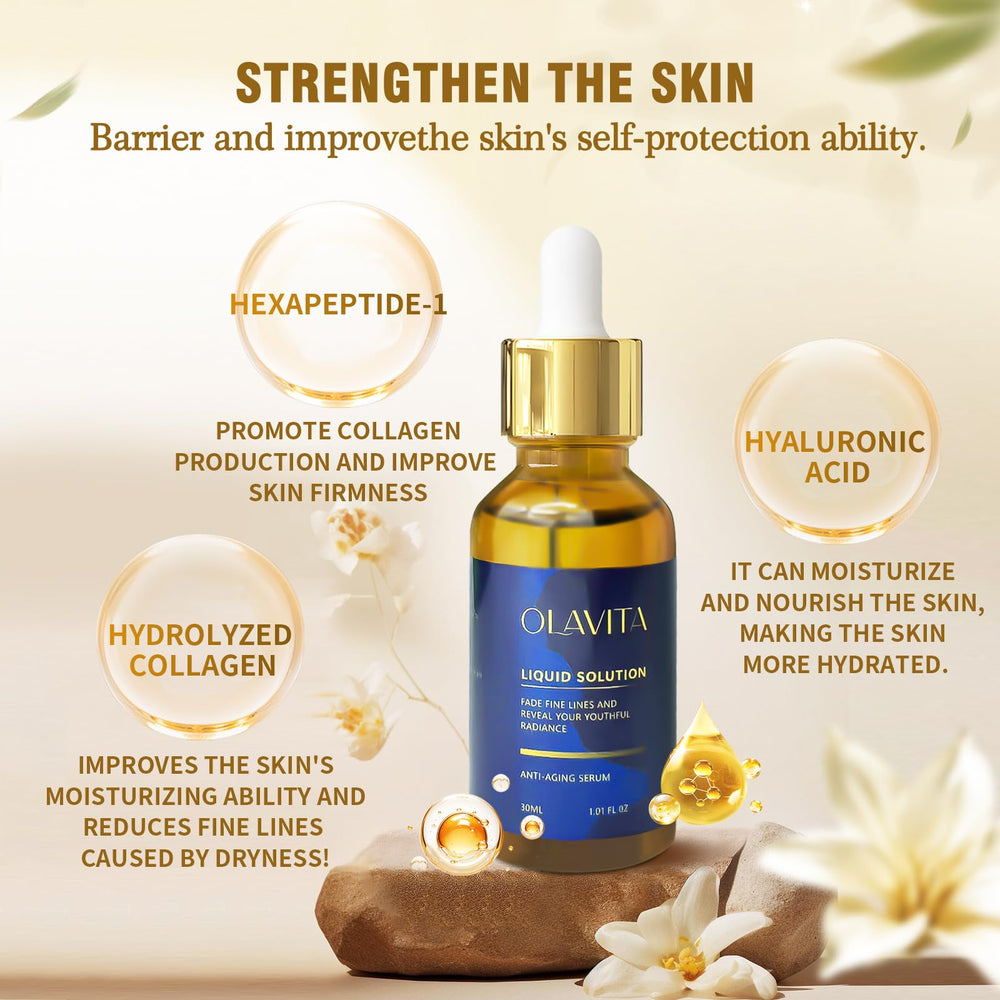 OLAVITA Sérum Visage texture satinée pour peau douce et lisse.