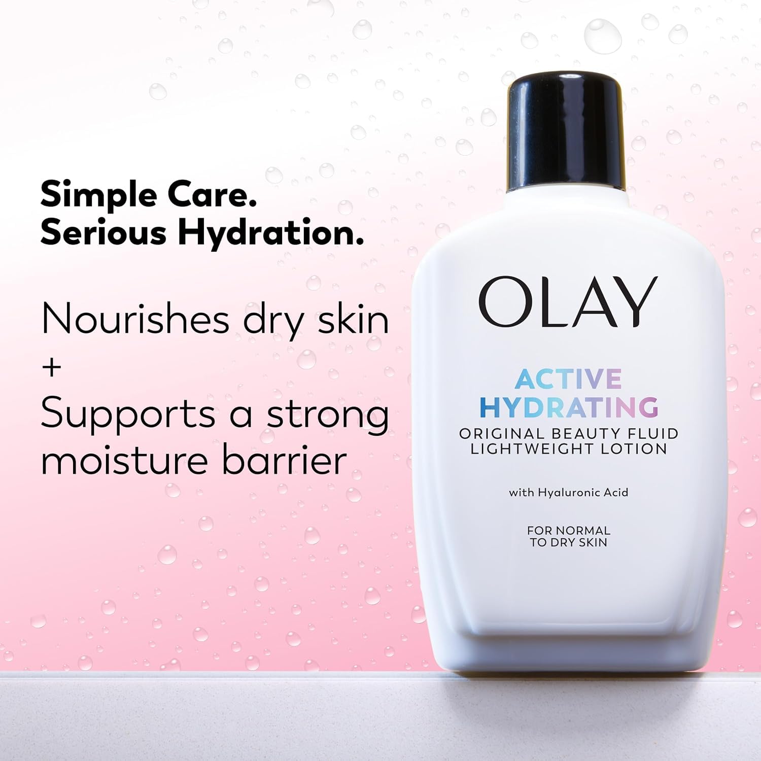 OLAY Active Hydrating Fluid Lotion Original – peau douce après l application.