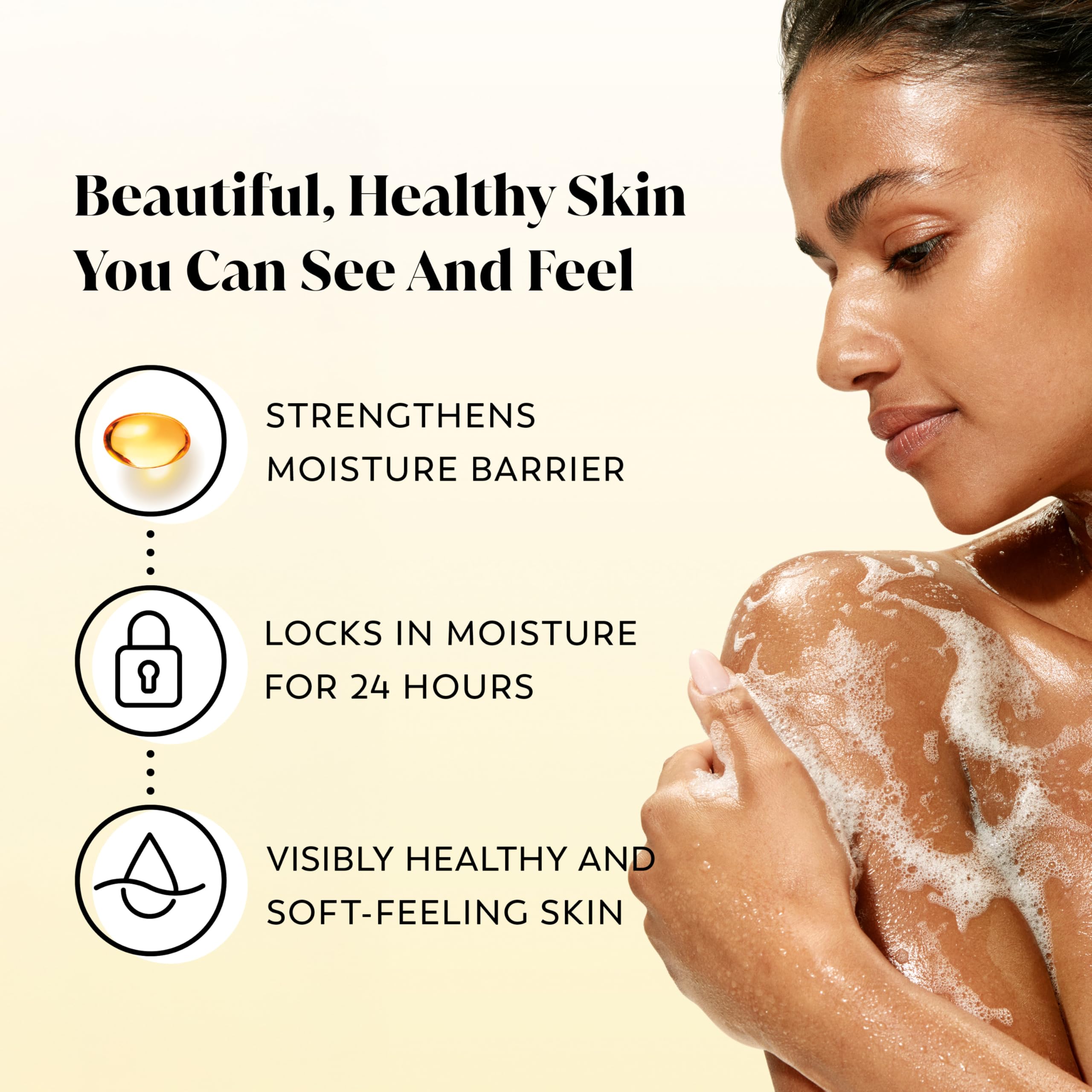 Mousse crèmeuse Olay Gel Douche prête à nourrir la peau
