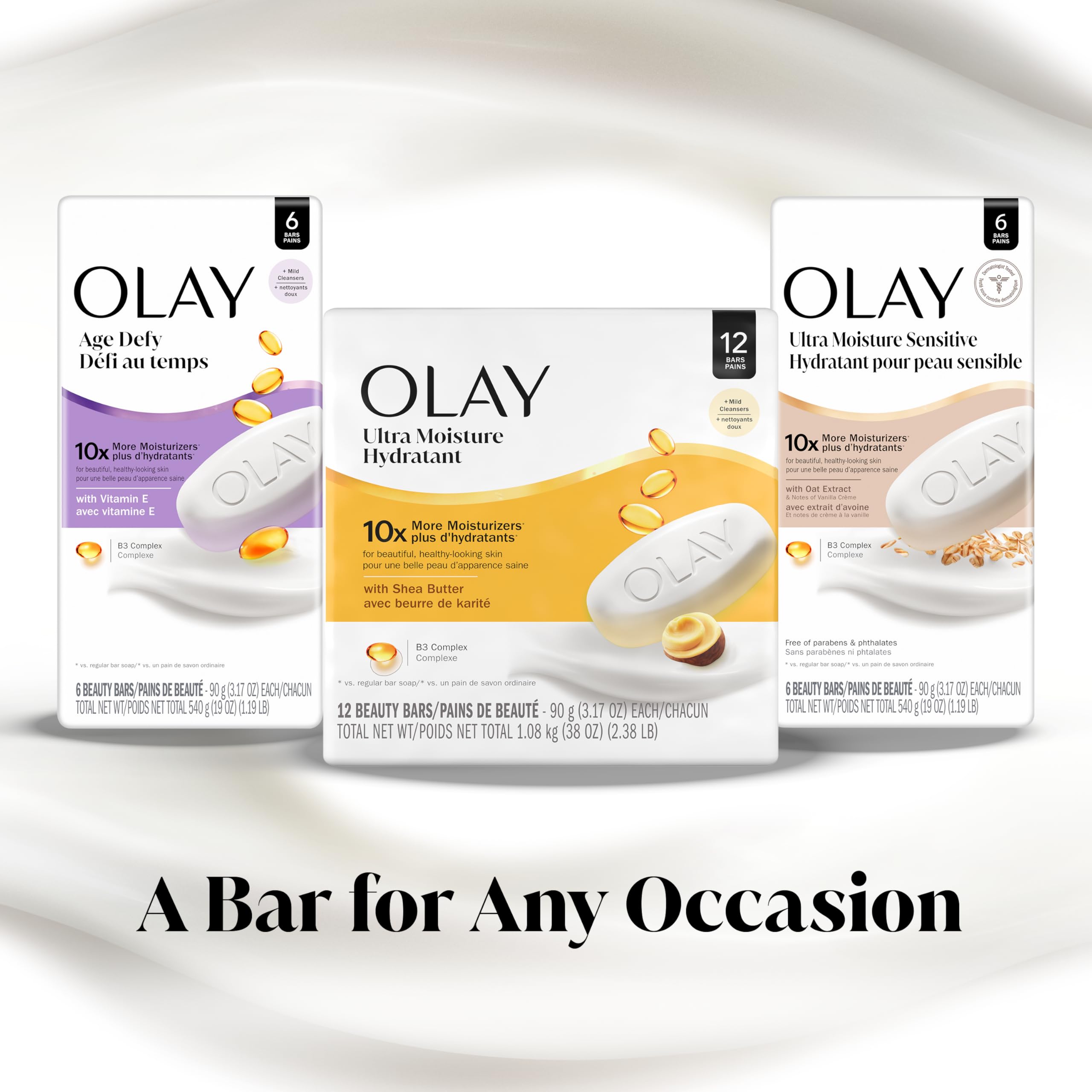 Olay Beauty Bar convient à tous les types de peau.