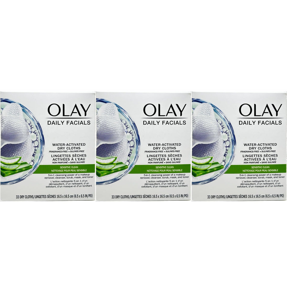 OLAY Daily Gentle Clean emballage pratique pour une routine rapide.