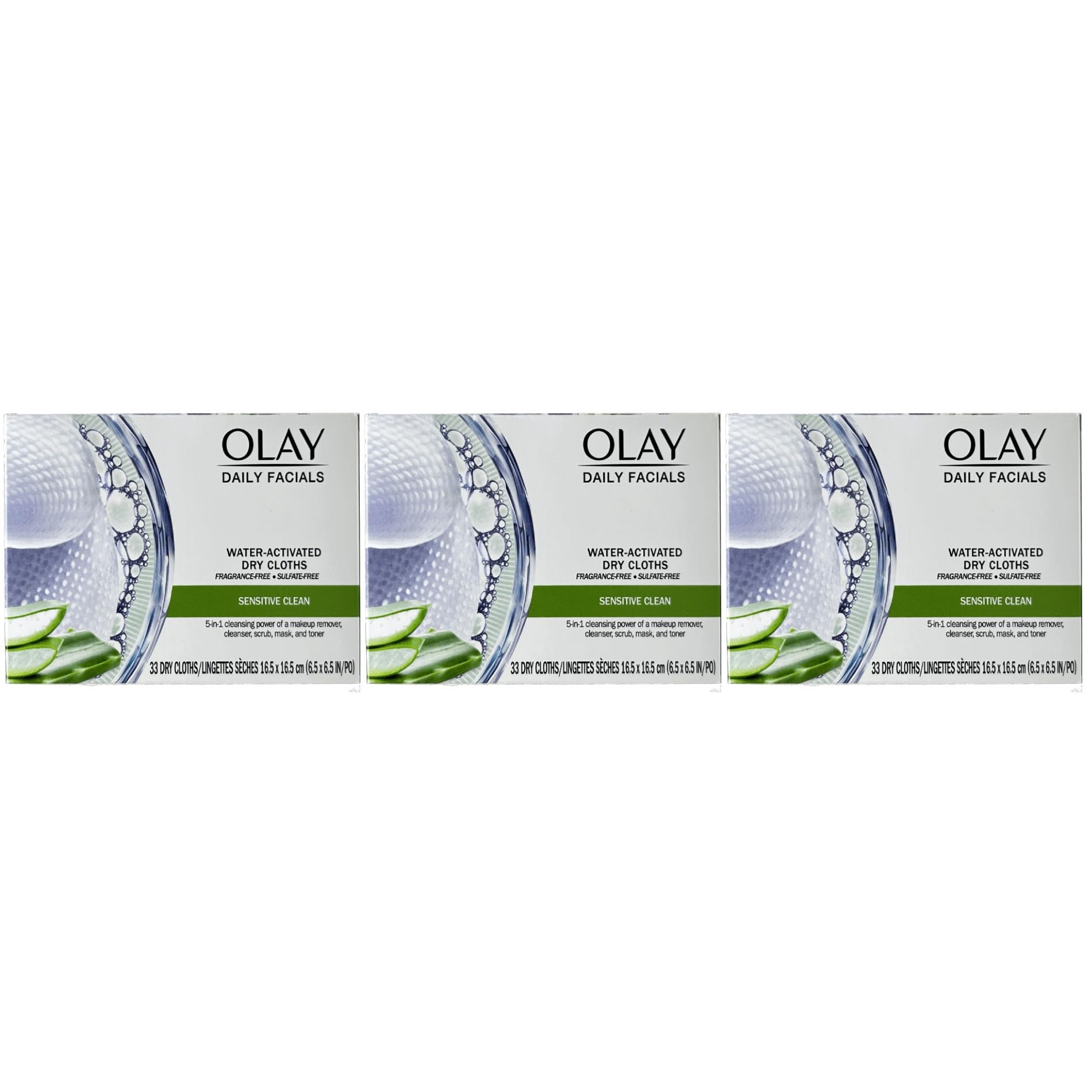 OLAY Daily Gentle Clean lingettes sèches faciles à emporter en voyage.