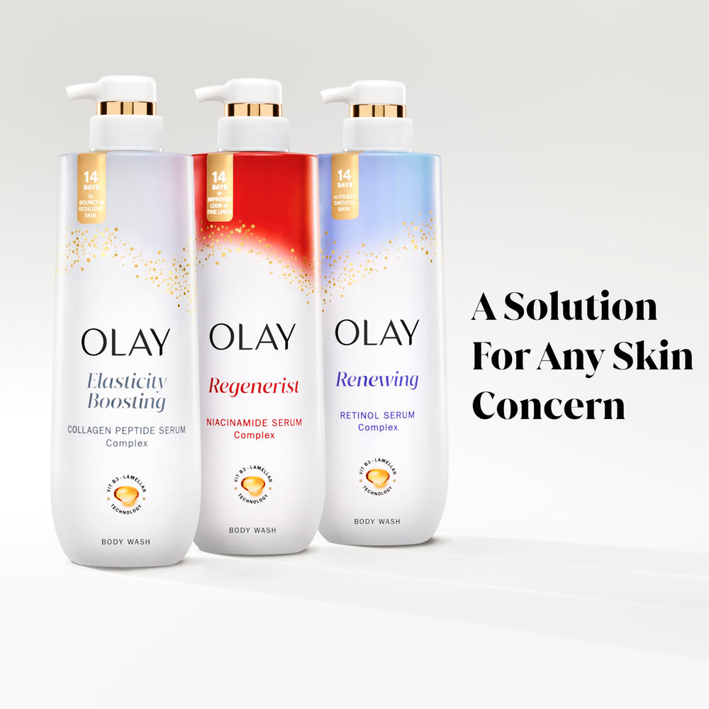 Hydratation rapide dès le premier usage avec Olay Douche Corps.