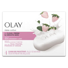 Savon en barre Olay Fresh Outlast parfum fraise blanche et menthe rafraîchissante