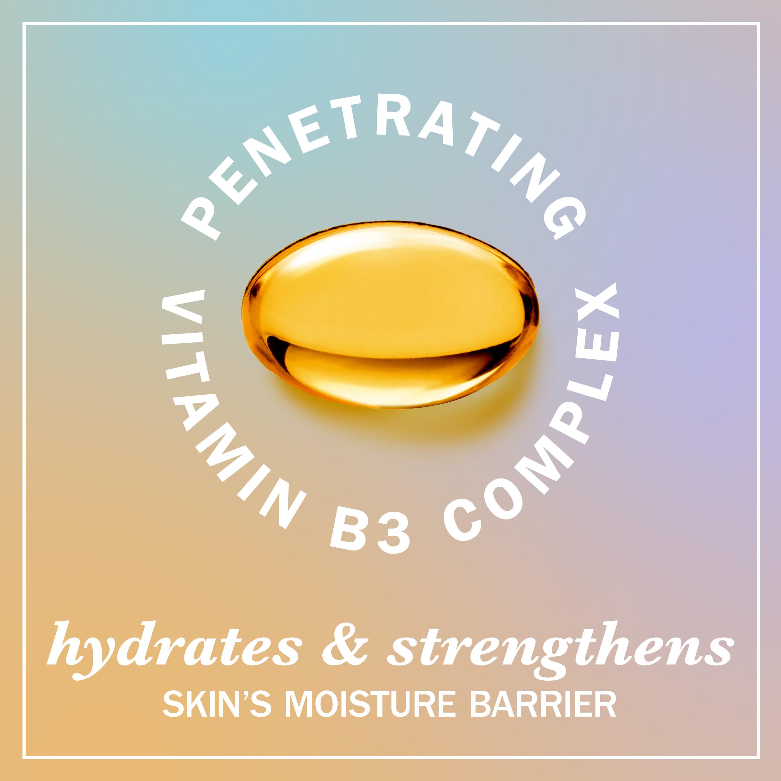 Formule vitamine B3 d’Olay pour une hydratation durable.