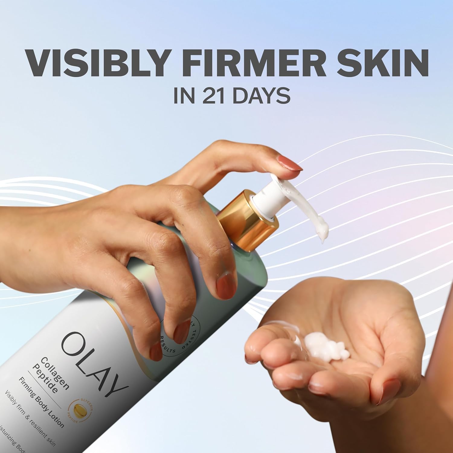 Emballage élégant Olay, lotion corps, usage quotidien sur le corps