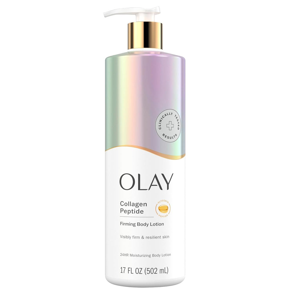 Lotion corps Olay avec pompe offrant une hydratation durable et sans fini gras