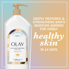 Texture crème d’Olay, enveloppe la peau sans fini gras.