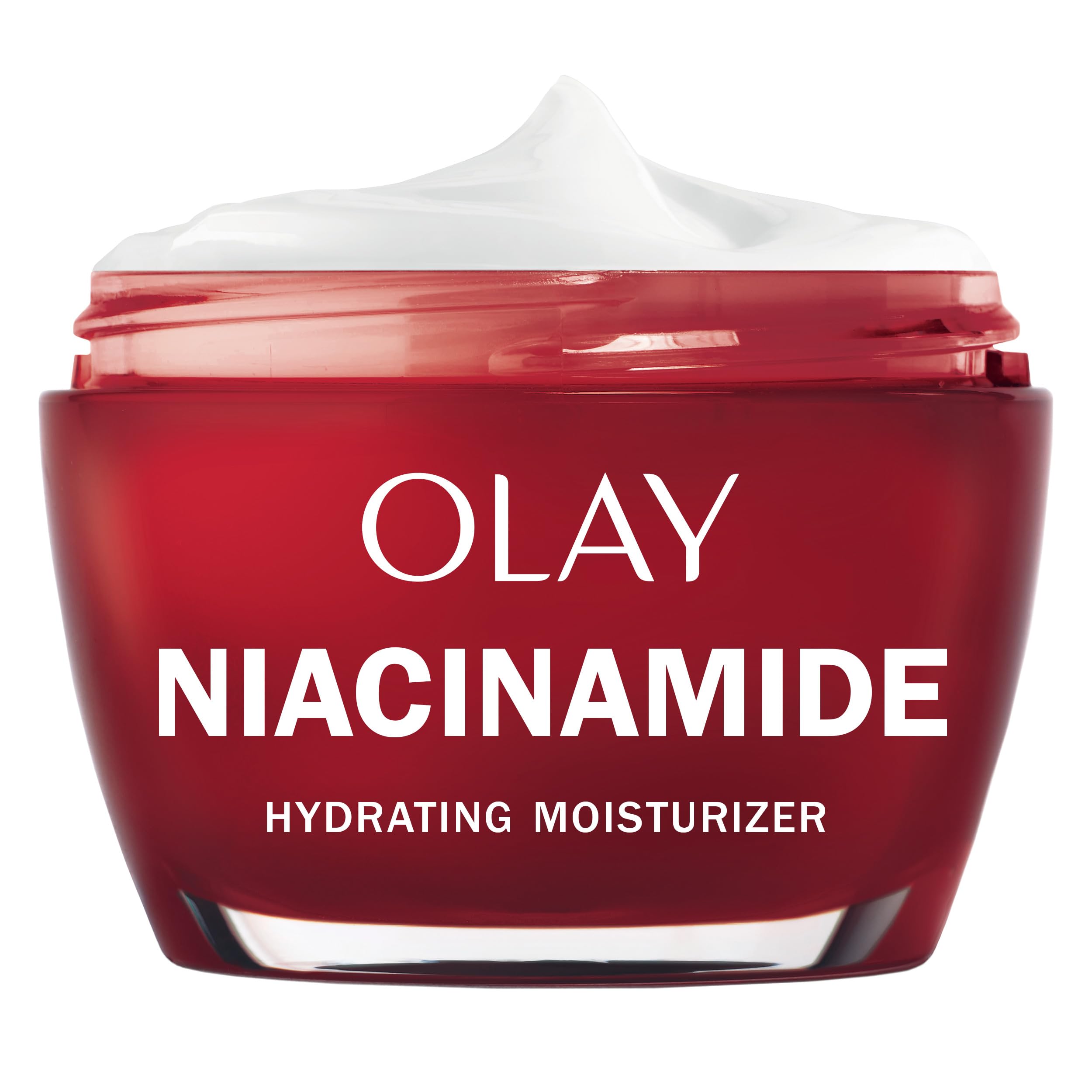 Olay Niacinamide Visage Crème — application matin pour hydratation légère sans gras.