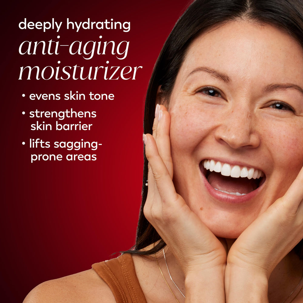 Olay Niacinamide Visage Crème — application soir pour peau douce et satinée.