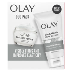 Olay Pack Duo Collagène Peptide: hydratation 24h et peau prête à absorber les actifs