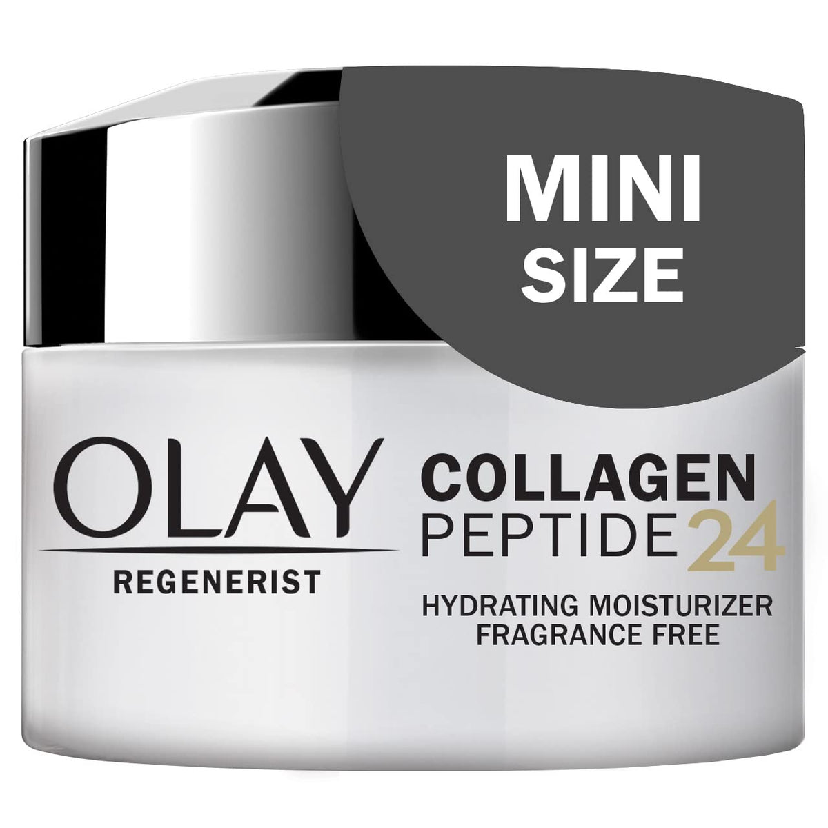 Crème visage Olay Regenerist Collagen Peptide 24, bouteille pour hydratation durable.