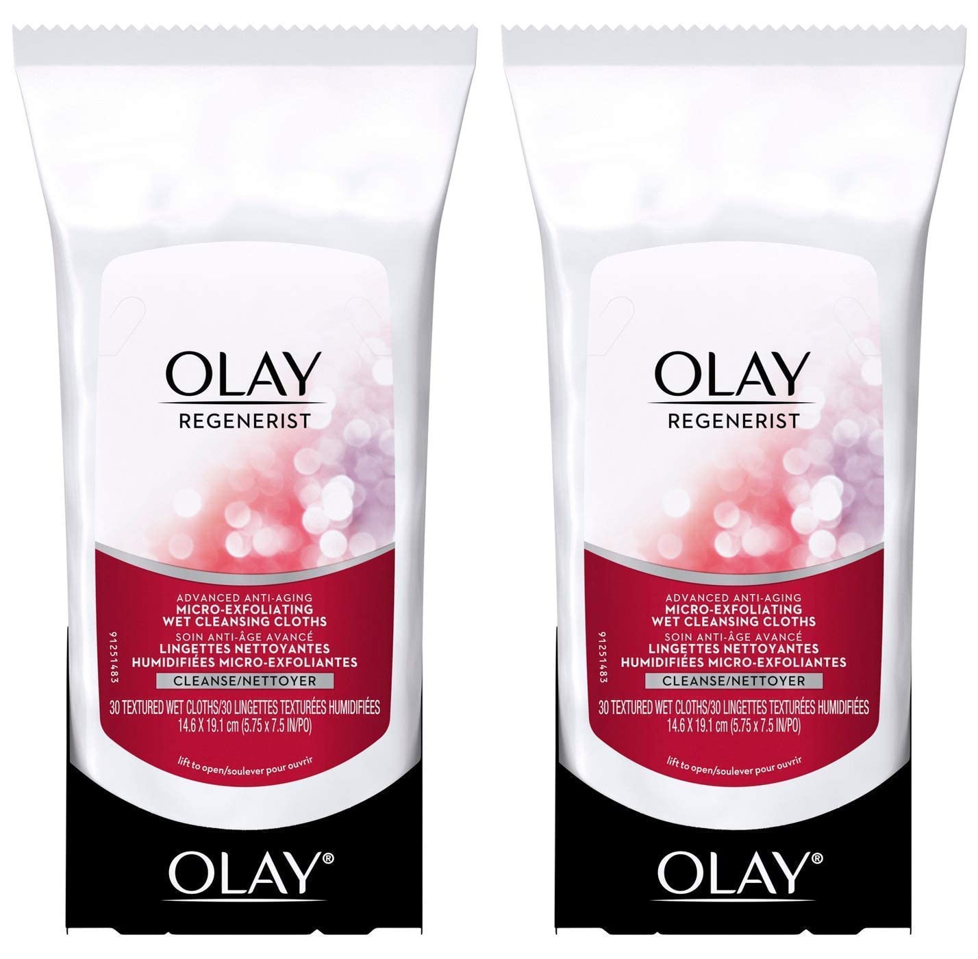 OLAY Regenerist cleansing cloths remove makeup and impurities for refreshed skin