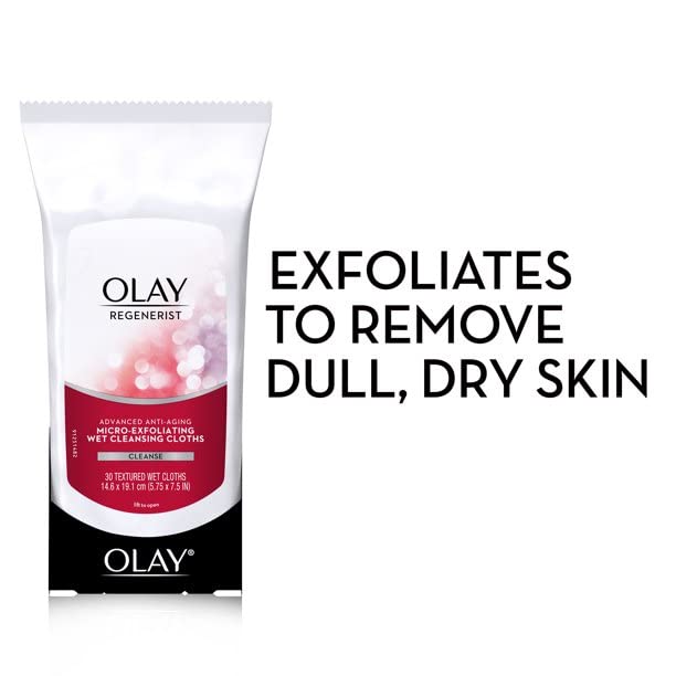 OLAY Regenerist pre-moistened cloths offer convenient cleansing without rinsing