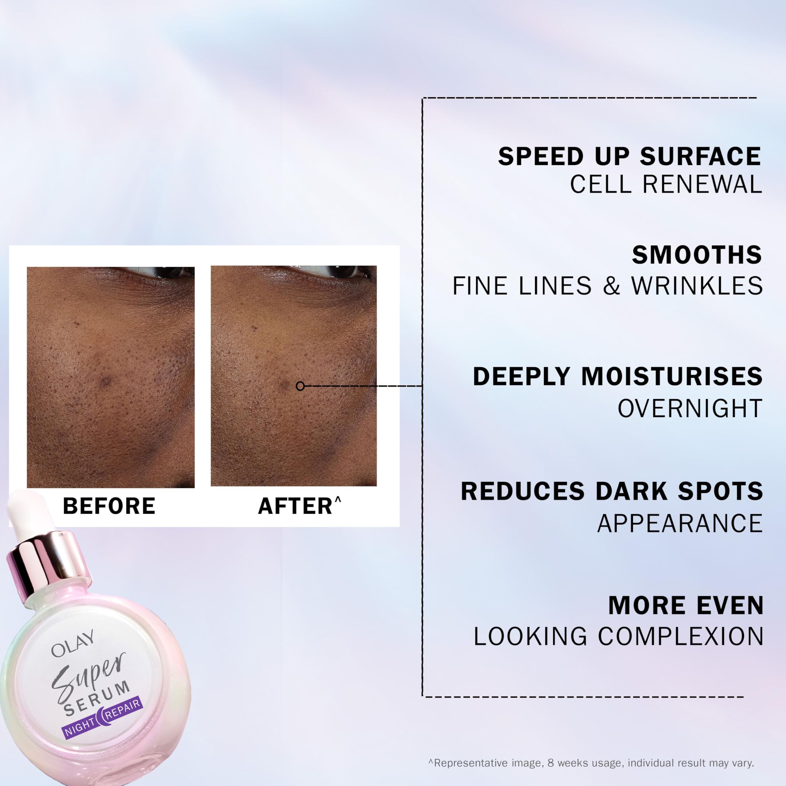 Pot de crème Olay Nuit Réparation, soin hydratant durable pour la peau.