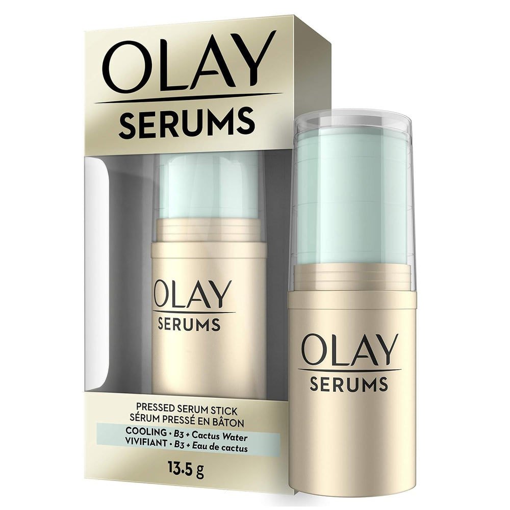 Olay Stick Sérum glisse facilement pour peau douce et nourrie.