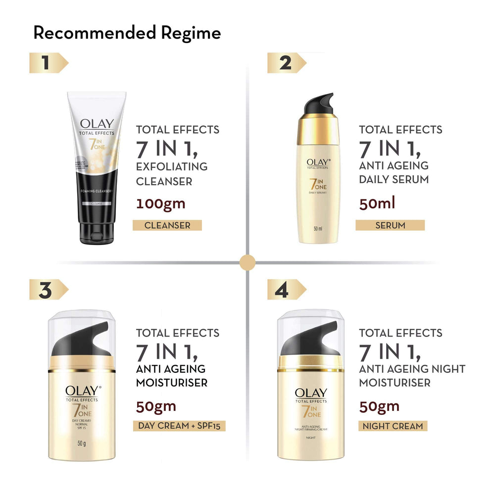 Olay Total Effects crème nuit – raffermissement des pores pour une peau plus lisse.