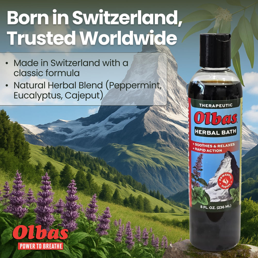Olbas Bains Herbal : formule naturelle aux huiles essentielles pour une sensation de picotement.