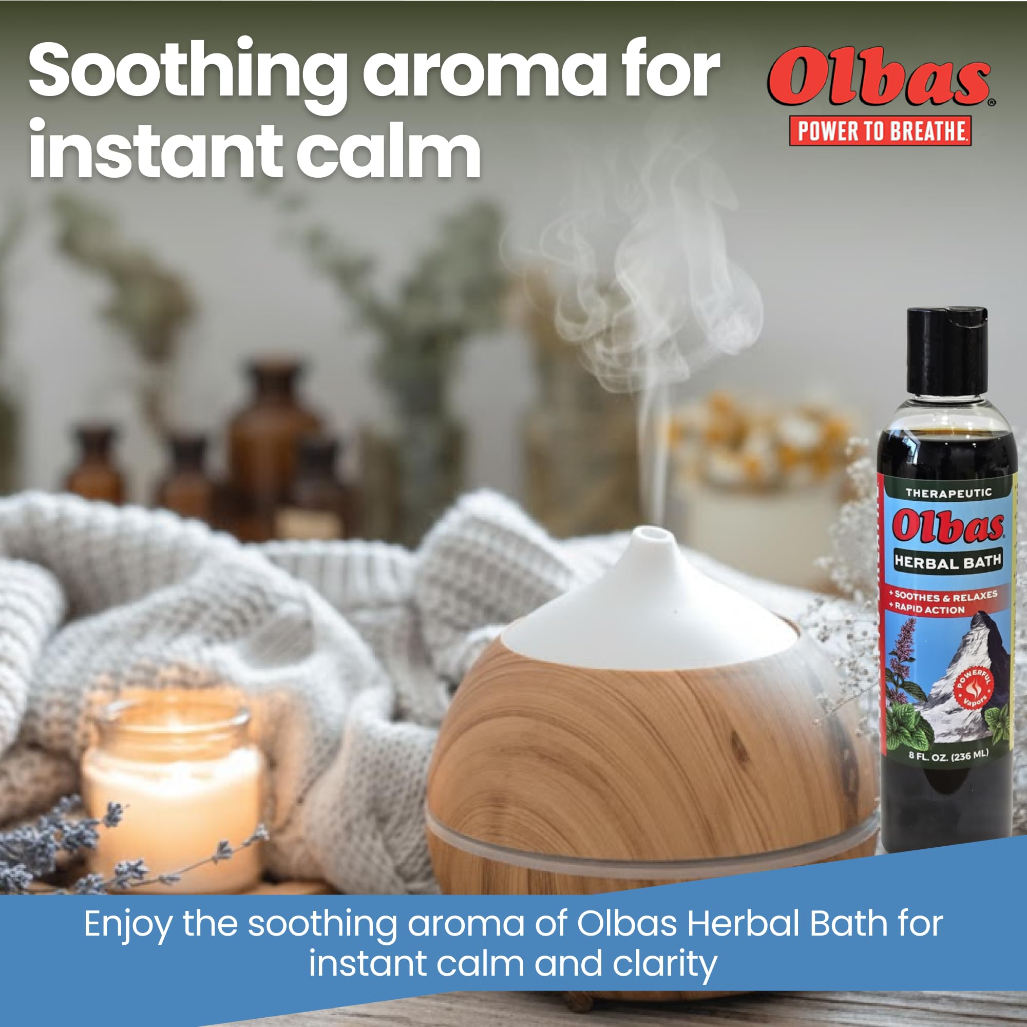 Olbas Bains Herbal : expérience revitalisante avec une senteur et une légère chaleur.