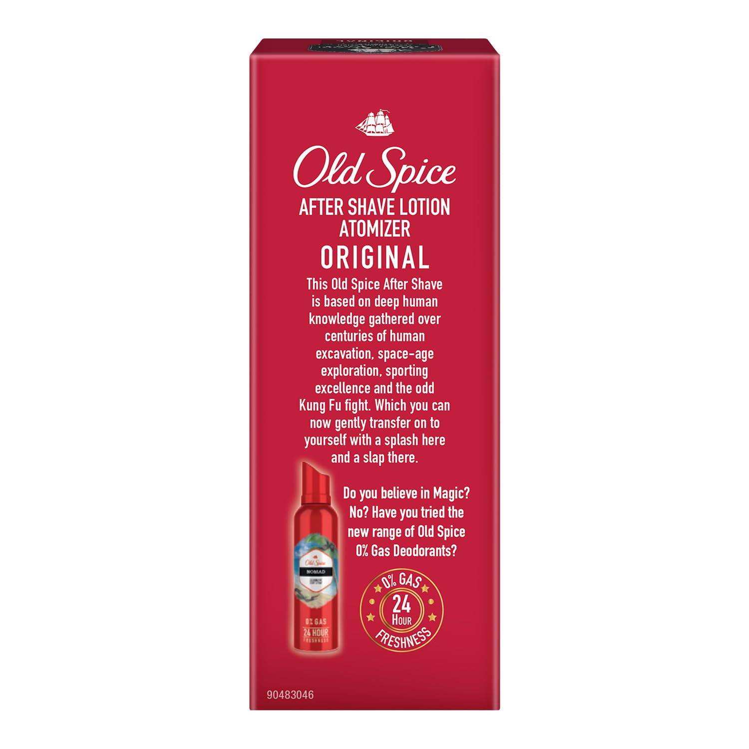 Old Spice application lotion après-rasage original permet une couverture homogène