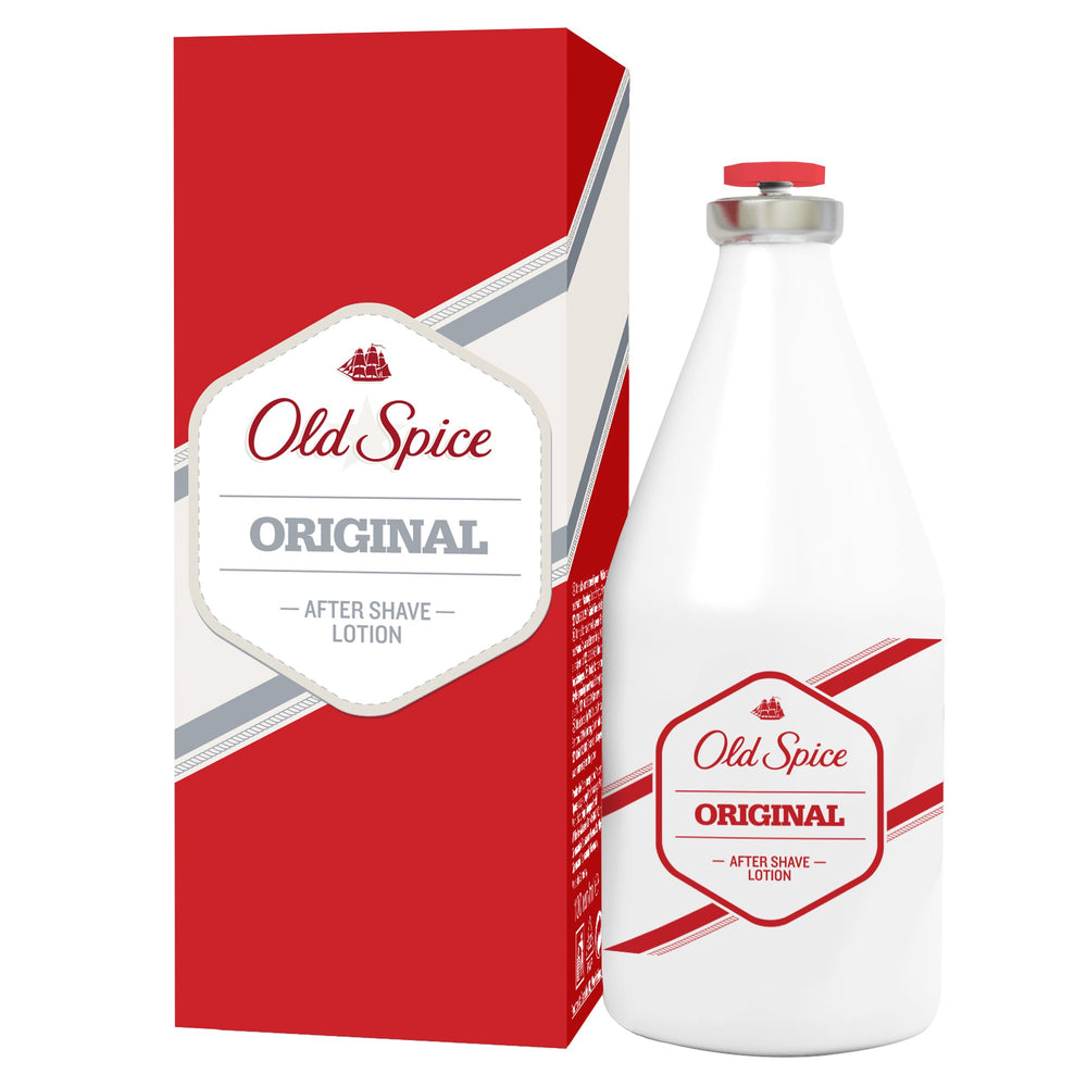 Old Spice Après-Rasage Original 150 ml, flacon élégant pour peau douce après rasage.