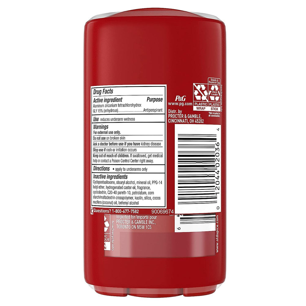 Old Spice Bearglove bâton invisible 24h: protection efficace contre la transpiration et les odeurs.