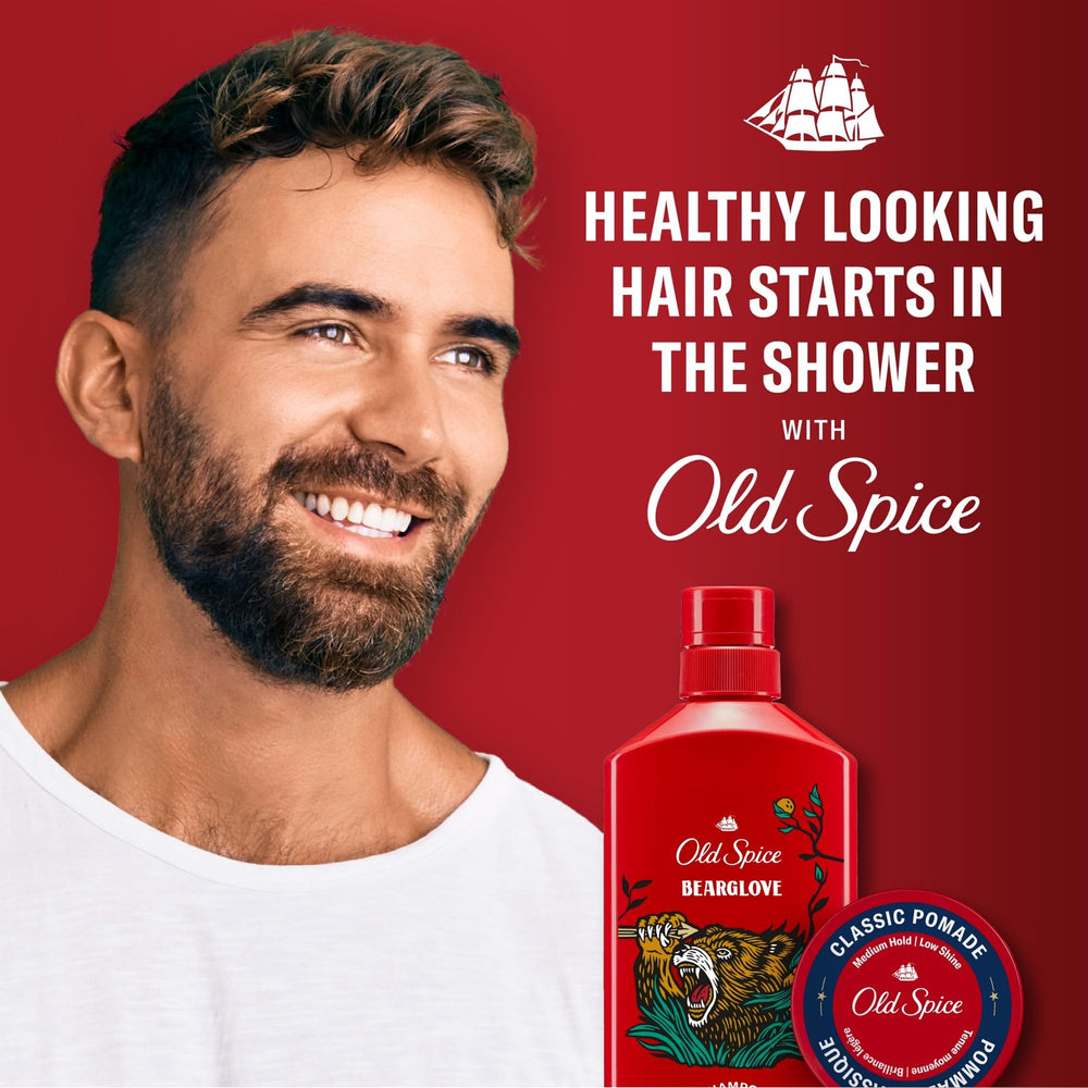 Bearglove Old Spice: cheveux plus fermes et volumineux après le lavage.