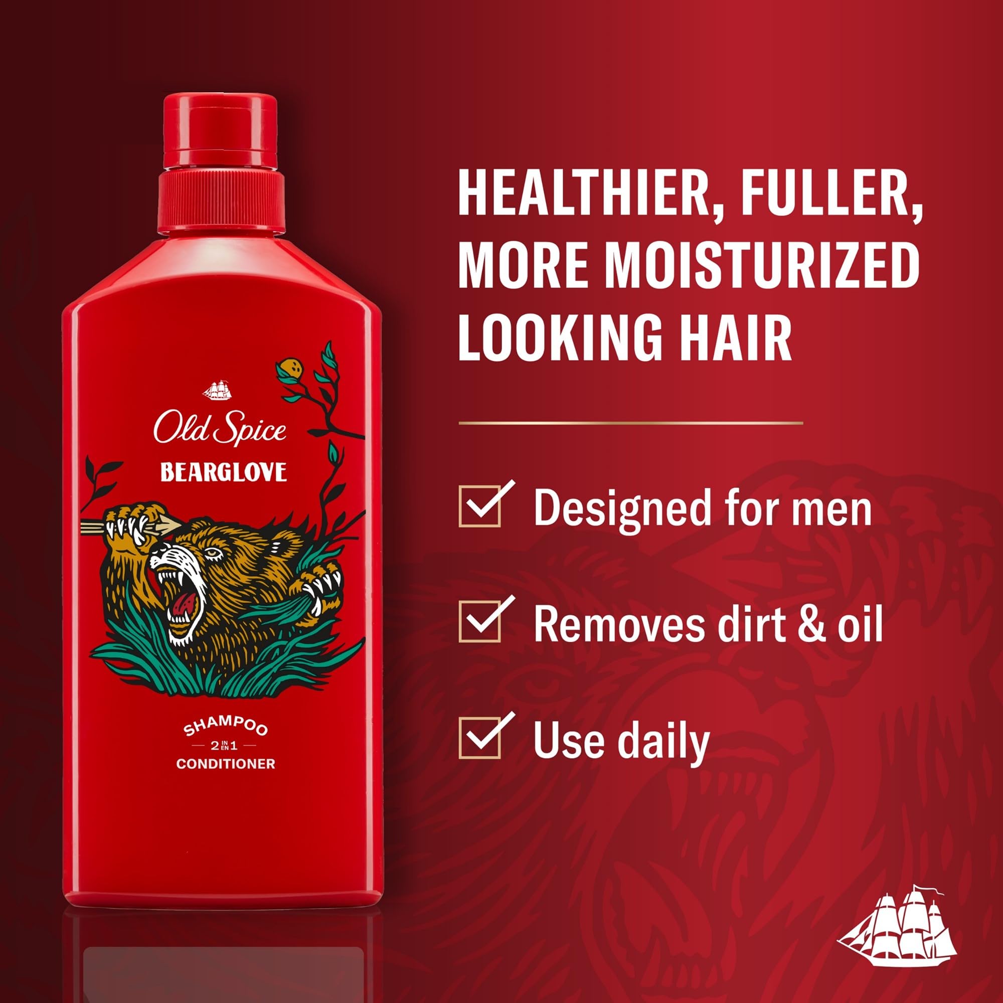 Bearglove Old Spice: emballage 2-en-1 reflétant l’esprit masculin et pratique.