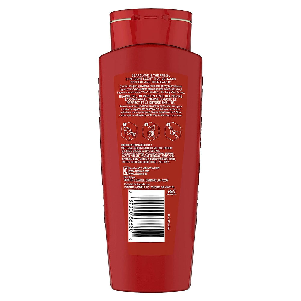 Old Spice Bearglove – mousse douche crèmeuse pour lavage doux et efficace.