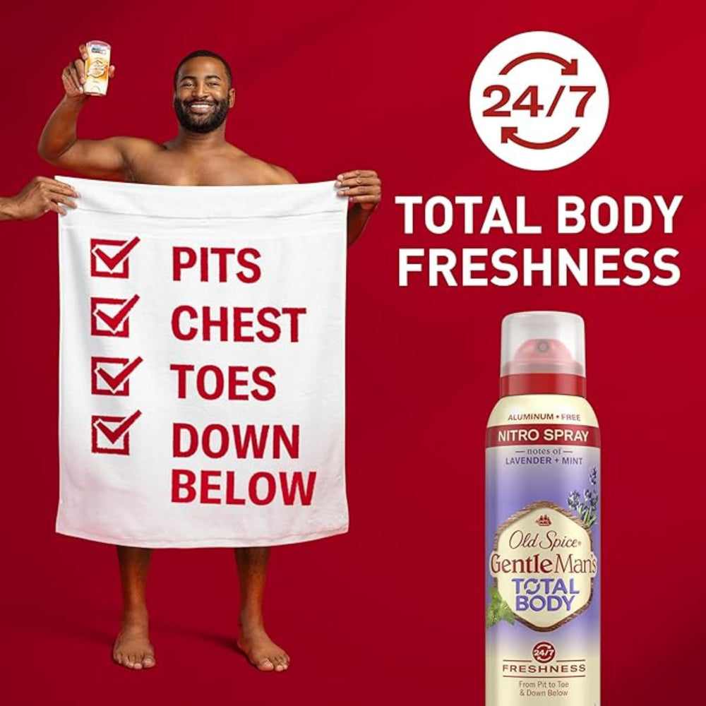 Old Spice Déodorant sans aluminium Lavande Menthe, soin doux pour peau sensible