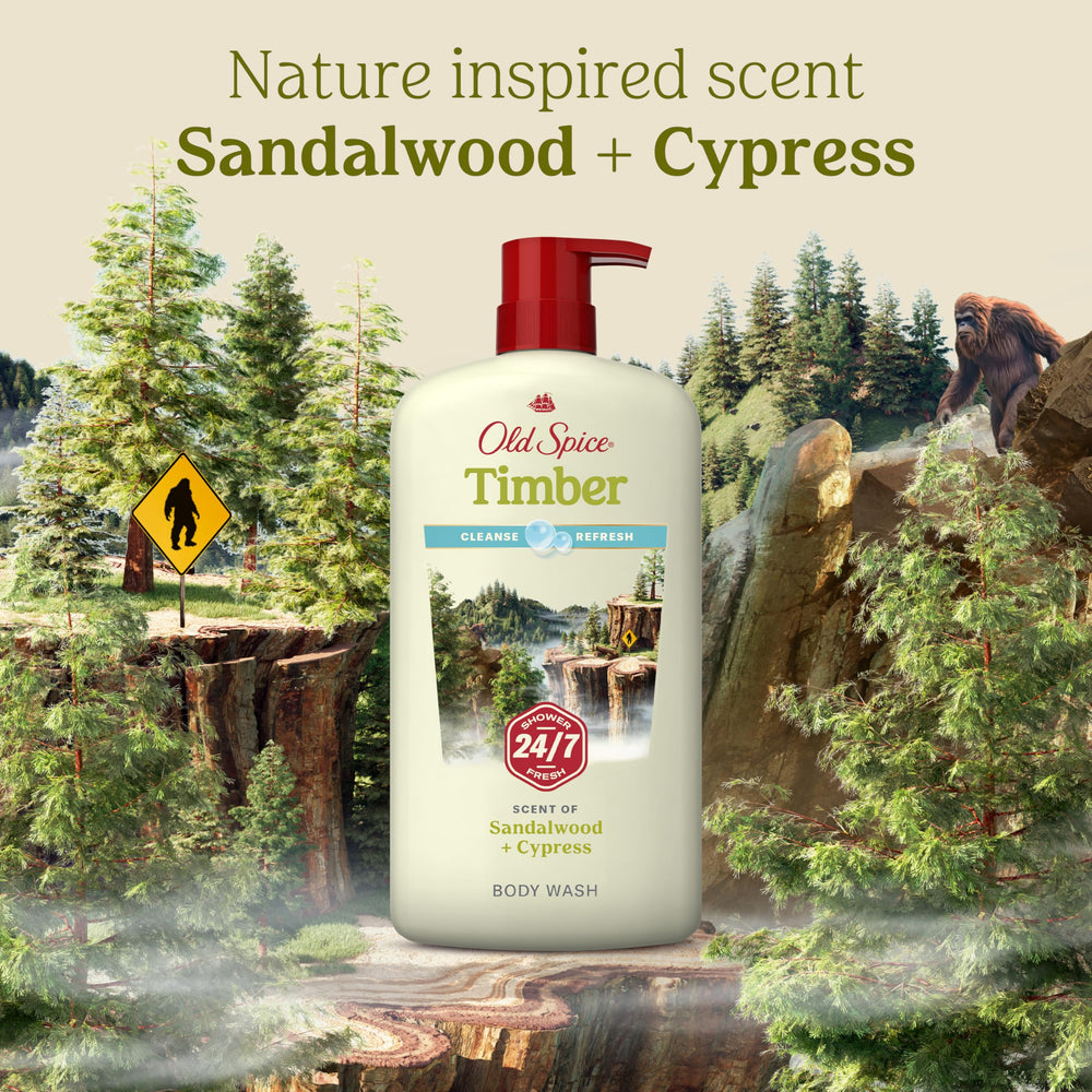 Old Spice Gel Douche Homme parfum cyprès, senteur rafraîchissante et durable.