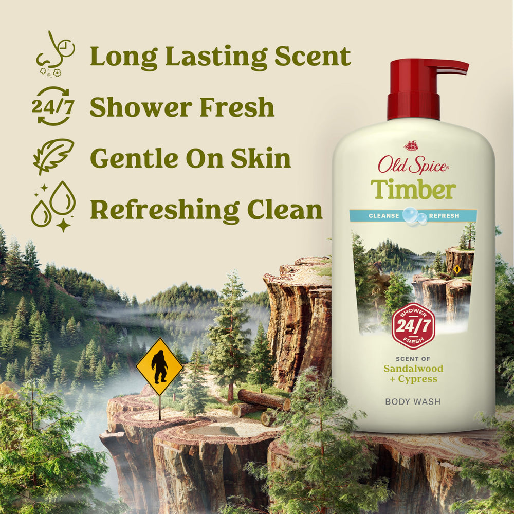 Old Spice Gel Douche Homme nettoyage quotidien, parfum frais qui suit la journée.